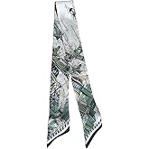 JERLA 100% Mulberry silk Scarf Head Hair Ribbon Handbag Handle wrap Tie Bundle Neckerchief Scarf for women