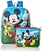 Disney Little Boys Mickey Mouse Backpack with Lunch Kit, Blue, One Size