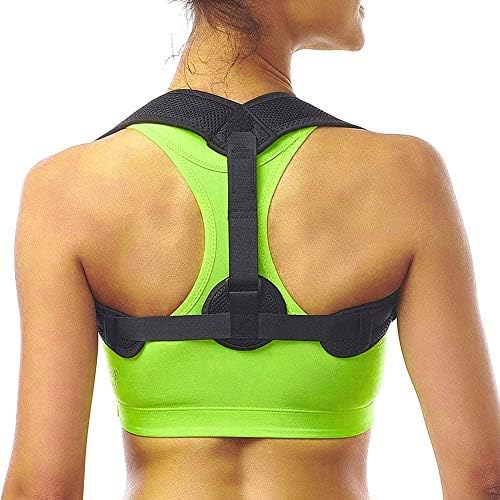 Posture Corrector Brace for Women & Men - Provides Upper Back & Shoulder Clavicle Support for Back Straightener Pain Relief - Improve Your Posture - Front Adjustable Straps - Wearable Under Clothes