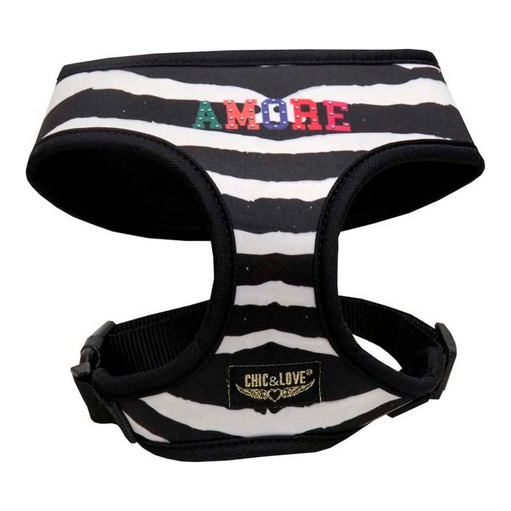 CYPBRANDS Chic & Love AR-04XS-LC Neoprene Love Zebra Harness, Size XS