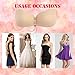 Skirei Self Adhesive Fly Bra Strapless Invisible Push Up Bra With Drawstring for Backless Dress,Party Dress(B, Nude)