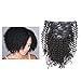 Lacerhair Kinky Curly Clip in Human Remy Hair Extensions Brazilian Kinky Coily Curly Clips Hair Extensions 4A 4B 8A Virgin Thick Natural Black Color Clip on For Black Women (16 inch, Kinky Curly 4A)