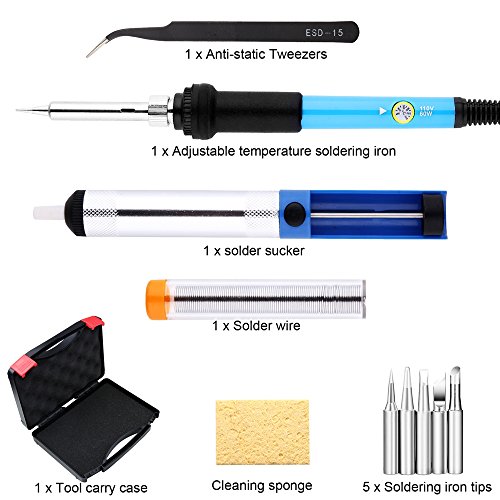 Tabiger Soldering Iron 60W 110VAdjustable Temperature Welding
