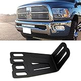 iJDMTOY Lower Bumper Insert Light Bar Mount Brackets For 2009-18 Dodge RAM 2500 3500 20-30-Inch Single/Double Row LED Lightbars
