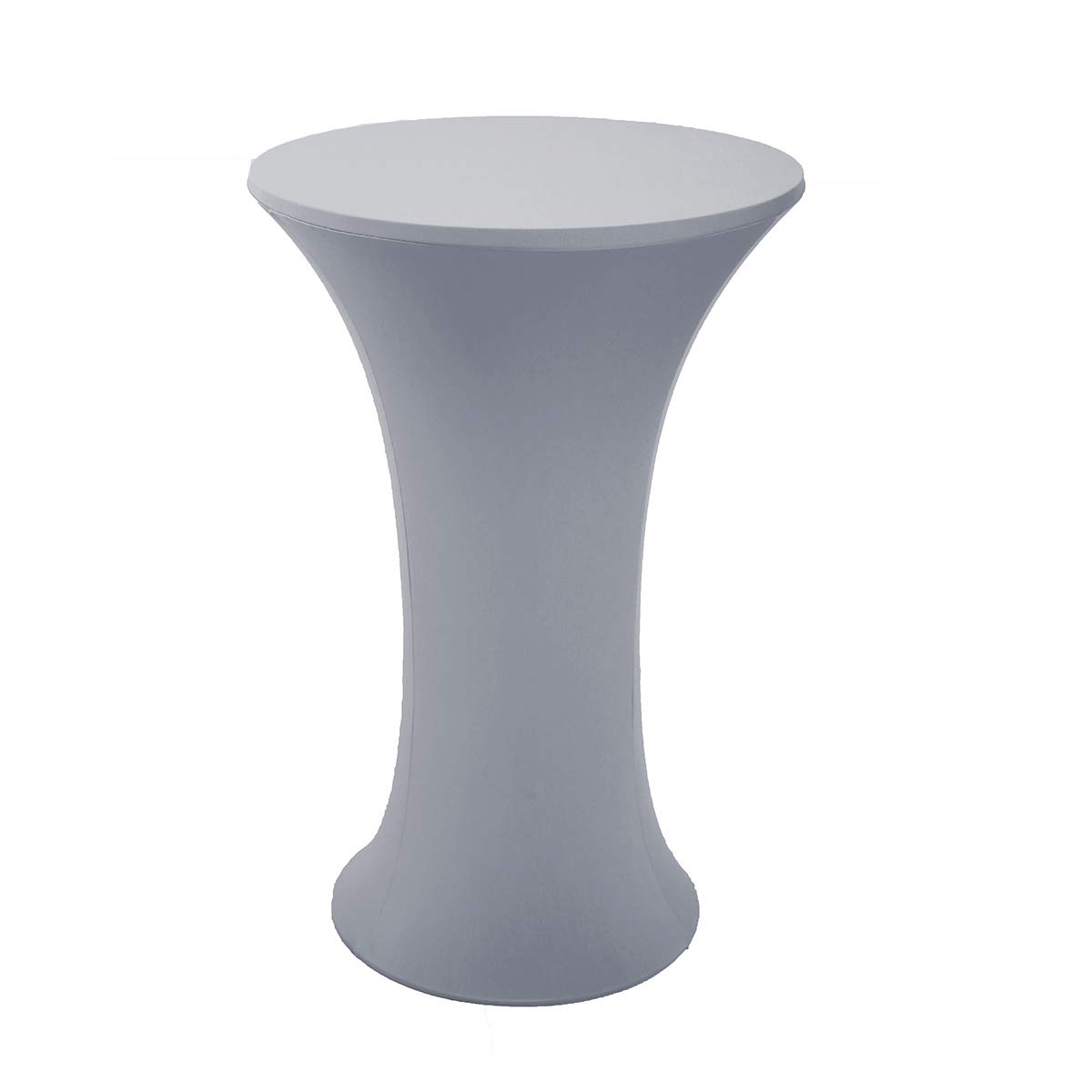 JISEN Cocktail Spandex Fitted Stretchable Elastic Tablecloth 24x43 Inch C-Silver Grey