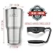 Tumbler SPILL PROOF lid 30 OZ , Free Bonus – removable handle - Stainless Steel, Double Walled Vacuum Insulation for Hot and Cold Drinks. by BAYZI