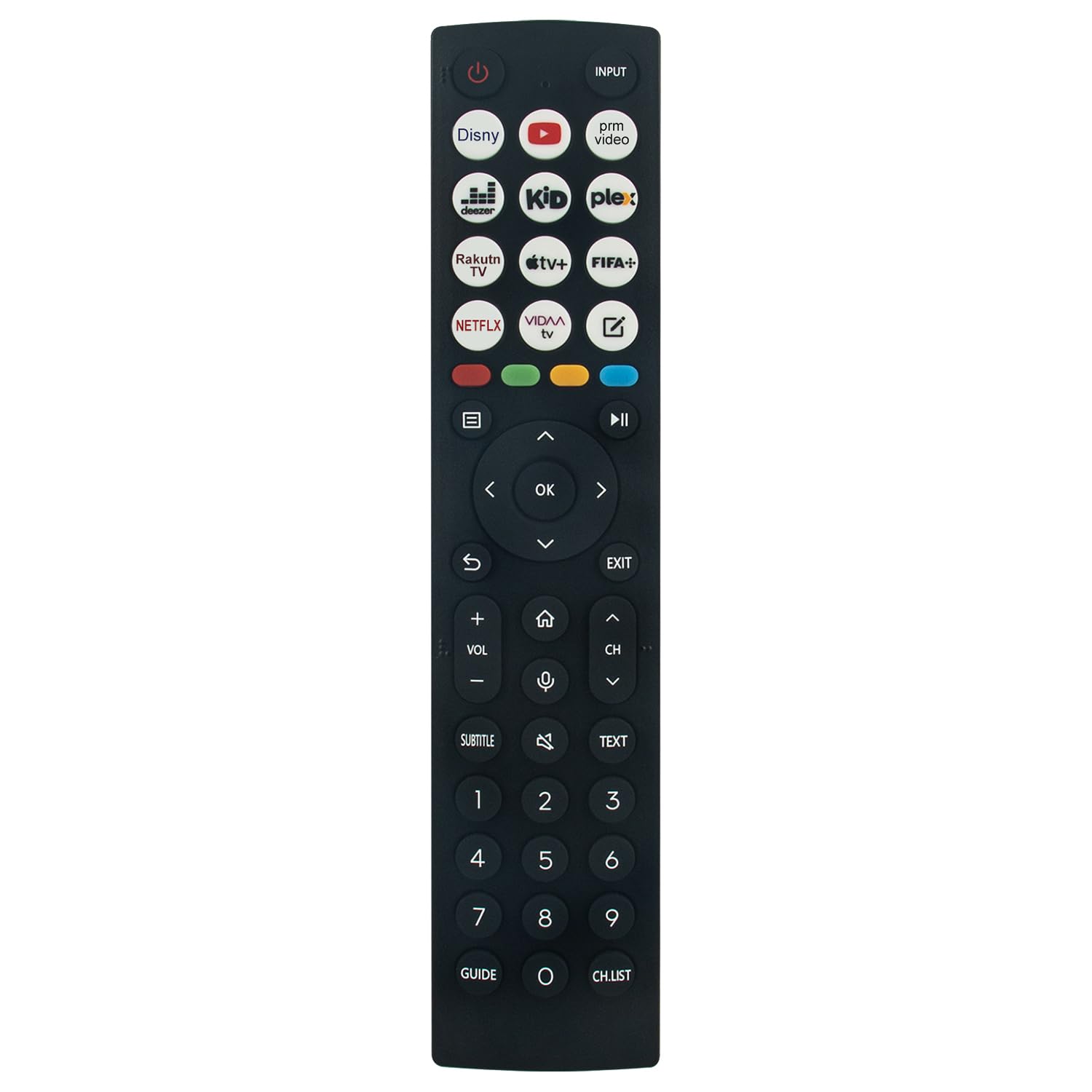 VINABTY Replacement Remote Control ERF2J36 Suits for Hisense 70A6KTUK 70A67KTUK 70A68KTUK 70A69KTUK 70E6KTUK 70E61KTUK 75A67K 75A68K 75A69K 75E6KT 75E61KT 75E62KT 75E63KT 75A6KTUK 75A67KTUK 75A68KTUK