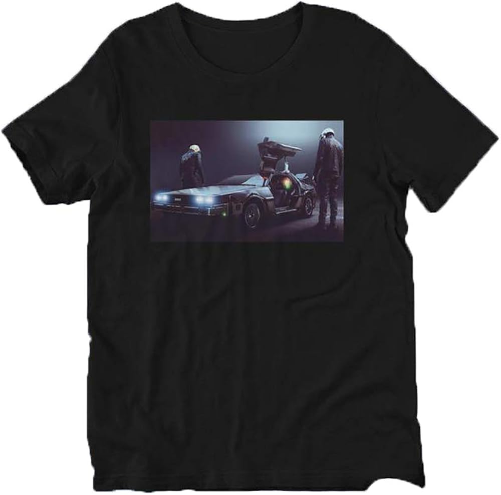 pink delorean t shirt