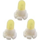 3PCS Air Conditioner Heater Control Back-light Bulb With White Socket, Fit for Toyota RAV4 2006-2012,Matrix 2009-2014,Toyota Corolla 2009-2013, Replace 90010-01122 9001001122