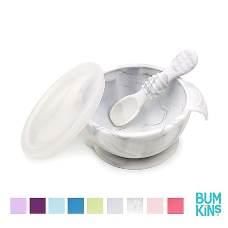 ❤ bumkins silicona Baby Cuenco con ventosa - Juego con tapa y ...