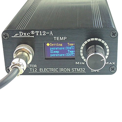 uniquegoods 110V 220V OLED Digital Soldering Station Digital portable Soldering Iron station Temperature Controller for T12 Handle