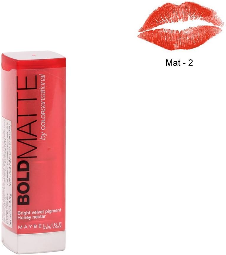 Maybelline Color Sensational Bold Matte Lipstick MAT2, 3.9 g (Pack of 1)