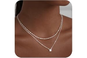 Pancert Gold Necklace for Women 14K Gold/Silver Plated Choker Diamond Necklace Set for Women Simple Dainty CZ Gold Chain Trendy Jewelry Accessories
