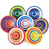 C-POP Multicolor Wooden Spinning Top Toy, - Wood Handmade Spinning Learning Toys for Boys Girls, Pack of 10 (10 PCS)