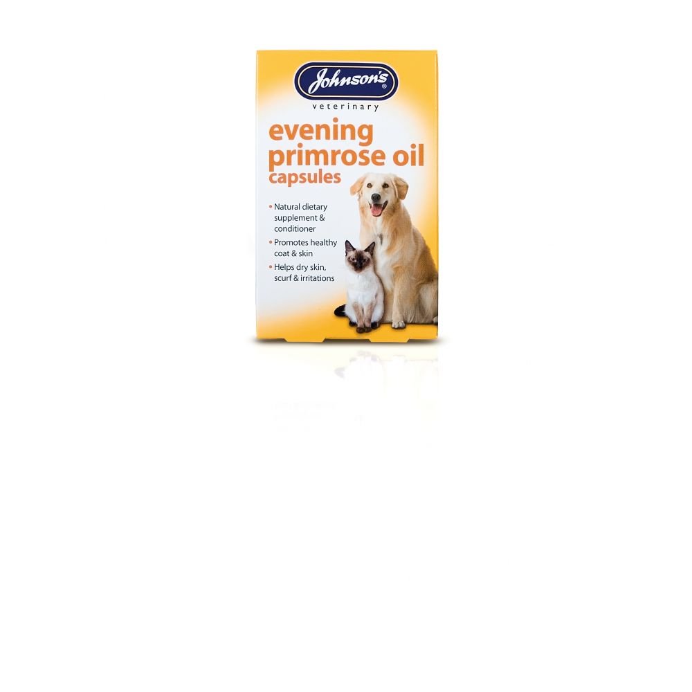 Johnsons Vet Evening Dog and Cat Prim Oil Capsules, Pack of 60