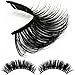 Volúm Lashes Resuable 3D Mink False Eyelashes | Individual Set of Prime Thick Fake Long Black Lash for Beauty and Makeup | Best Dramatic Top Wispies Extension Pair on Thin Eye Strip with Box