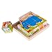 Rolimate Educational Preschool Wooden Cube Block Travel Jigsaw Puzzles - Hedgehog Elephant Tiger Deer Monkey Zebra, Birthday Toy for Age 3 4 5 Years Old and Up Toddlers Kids Baby Children Boys Girls