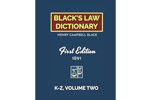 Black's Law Dictionary, First Edition 1891, Volume Two (K-Z)