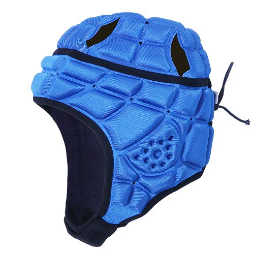 surlim Rugby Helmet Headguard Headgear for Soccer Scrum Cap Soft Protective Helmet for Kids Youth Blue Small