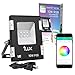 LE iLUX Smart LED Flood Light, Outdoor Plug in, 10W RGB, Dimmable, IP65 Waterproof, Bluetooth Remote Control for iOS and Android, Color Changing with Music, Floodlight for Home, Garden, Balcony, Tree