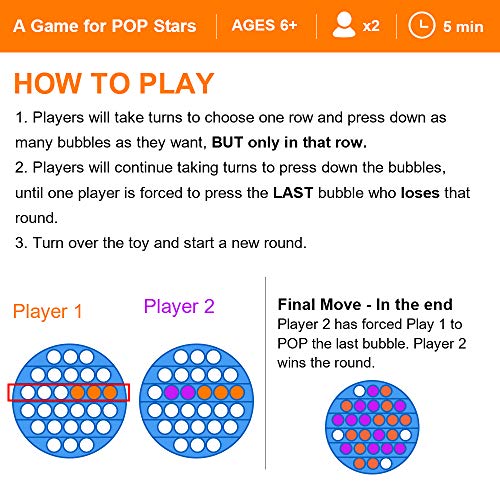 Pop Fidget Toy,Push Pop Bubble Fidget Sensory Toy for Kids Adults Interactive Games,Silicone Autism Special Needs Stress Anxiety Relief Toys Novelty Gifts for Girls Boys (Octagon Rainbow)