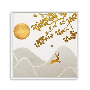 Framed Canvas Home Artwork Decoration Annual Ring Canvas Wall Art for Living Room, Bedroom - 16x16 inches