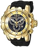 Invicta Men's 'Venom' Swiss Quartz Stainless Steel and Silicone Casual Watch, Color:Black (Model: 20401)