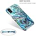iPhone X Case for Girls, iPhone 10 Case, Women Slim Fit Heavy Duty Best Protective Thin Cute Green Floral Clear Silicone Bumper TPU Cover Phone Case for iPhone X Cases (Oysters Shell-66)