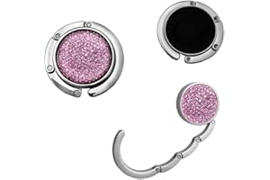 Milaloko Purse Hook Foldable - Folding Handbag Table Hanger-Bag Hanger Collection-Desk Hooks for Purse (Style F-Purple Color, 1 Hook)