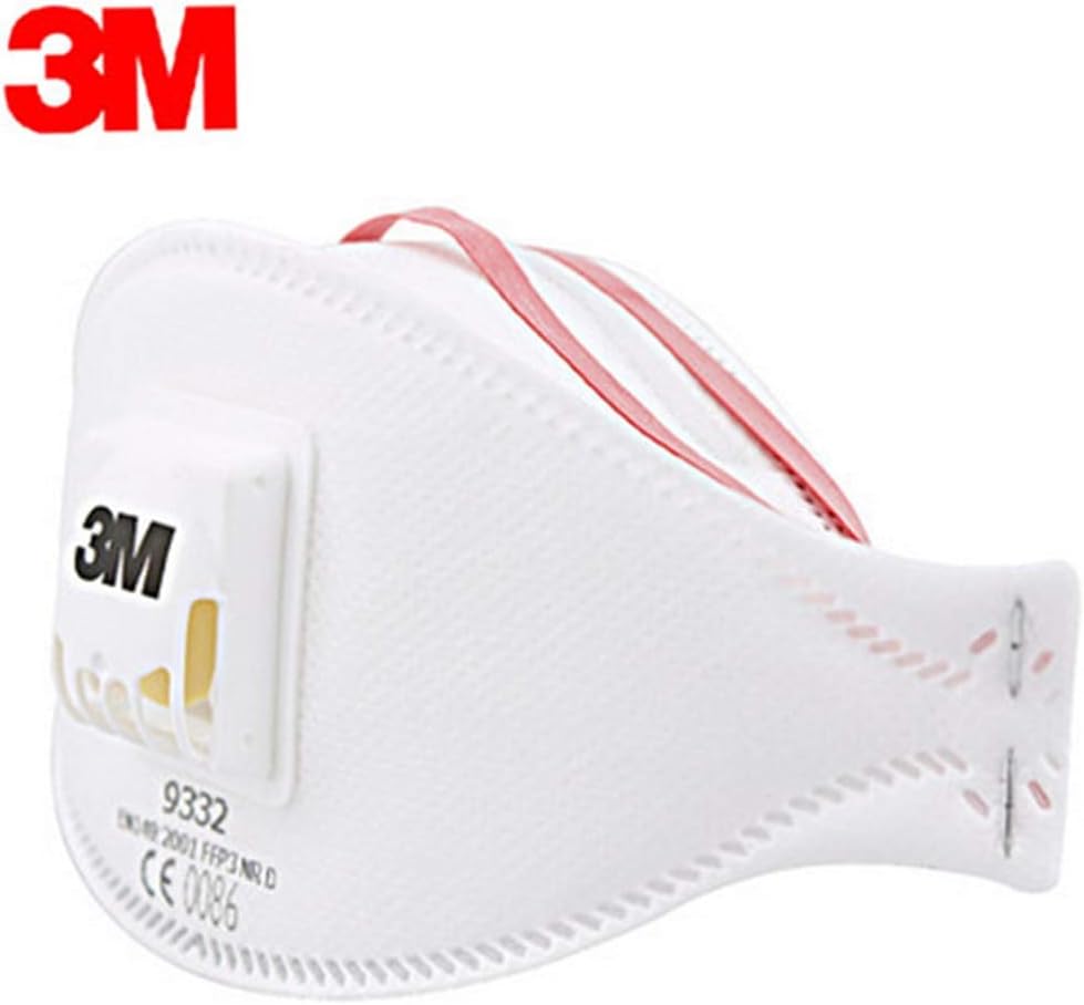 Genuine 3M 9332 Anti-dust Protective Mask Anti-fog Haze Dust-proof FFP3 Level Anti-PM2.5 Headband Formula Exhalation Valve Mask