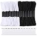 Peirich 24 Black White Embroidery FOSS Friendship Bracelets Floss for Knitting, Embroidery Stitching and Cross Stitch Project with 12 Pieces Floss Bobbins