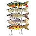 YS EVELYNNA LILIAN Fishing Lures for Bass Multi Jointed Swimbaits Slow Sinking Hard Lure Lifelike Fishing Bait Tackle Kits for Freshwater Saltwater Topwater