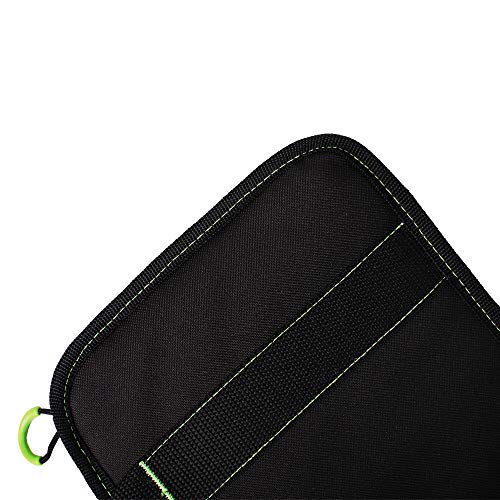 Kylebooker Single Pistol Case Tactical Handgun Bag (Black with Green)