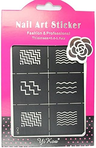 Pymega(TM) New Arrival Drop shipping DIY French Manicure Nail Art Tips Tape Sticker Stencil Style Nail Stickers Randomly deliverd