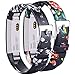 Vancle Leather Bands Compatible with Fitbit Alta/Fitbit Alta HR for Women Men, Adjustable Replacement Accessories Strap with Buckle for Fitbit Alta and Fitbit Alta HR (#.Floral Gray+Floral Red)