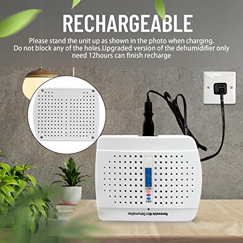 Rechargeable Small Dehumidifier, Moisture Absorber for Closed Spaces