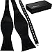 Formal Bow Ties for Men - Self Tie Mens Bowtie Tuxedo Wedding Bow Tie Bowties (Black)