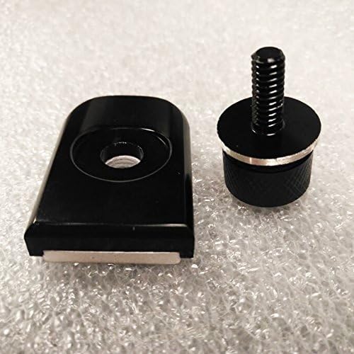 TJMOTO Black 1/4''-20 Thread Solo Seat Bolt Tab Screw Mount Knob Cover Fit 1996-2016 Harley Touring Dyna Softail Sporster