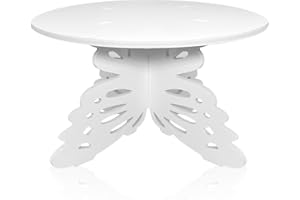 AOCEAN 12" Butterfly Wood Cake Stand Cupcake Dessert Holder Display Stand Butterfly Cake Decorations Best Wedding Baby Shower