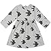 Ephex Girls Kid's Cotton Long Sleeve One-piece Dress