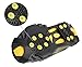 Ice Cleats, willceal Ice Grippers Traction Cleats Shoes and Boots Rubber Snow Shoe Spikes Crampons with 10 Steel Studs Cleats(Yellow,Medium)