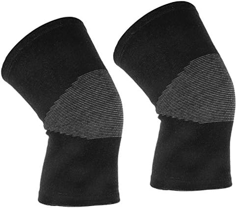 Topperone Knee Neoprene Sleeves Support &amp; Compression - Support for Running ,Hiking and Recovery Sports,Running,Jumpers Knee,Wrap,Relieves Pain,Best Braces - Volleyball &amp; Best Squats ,Black (Medium)