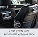 Personalized UBER Tips & Ratings Sign, Removable Headrest Display Card Placard Decals (Custom Name Printed), Increase Tips & 5 Star Ratings --- Best Accessory for Rideshare Drivers (2 Pack)