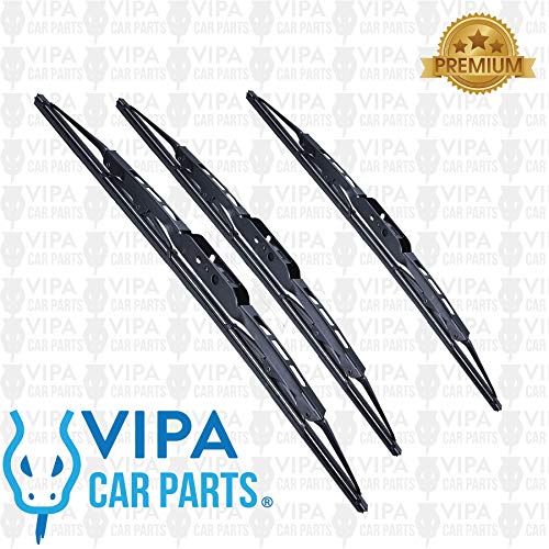 STARLET Hatchback Dec 1989 to Mar 1996 Windscreen Wiper Blade Set - 3 x Blades (Front and Rear Blades)