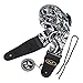 Kmise MI0288 Adjustable Soft Leather Thick Strap for Electric Acoustic Guitar Bass, Black