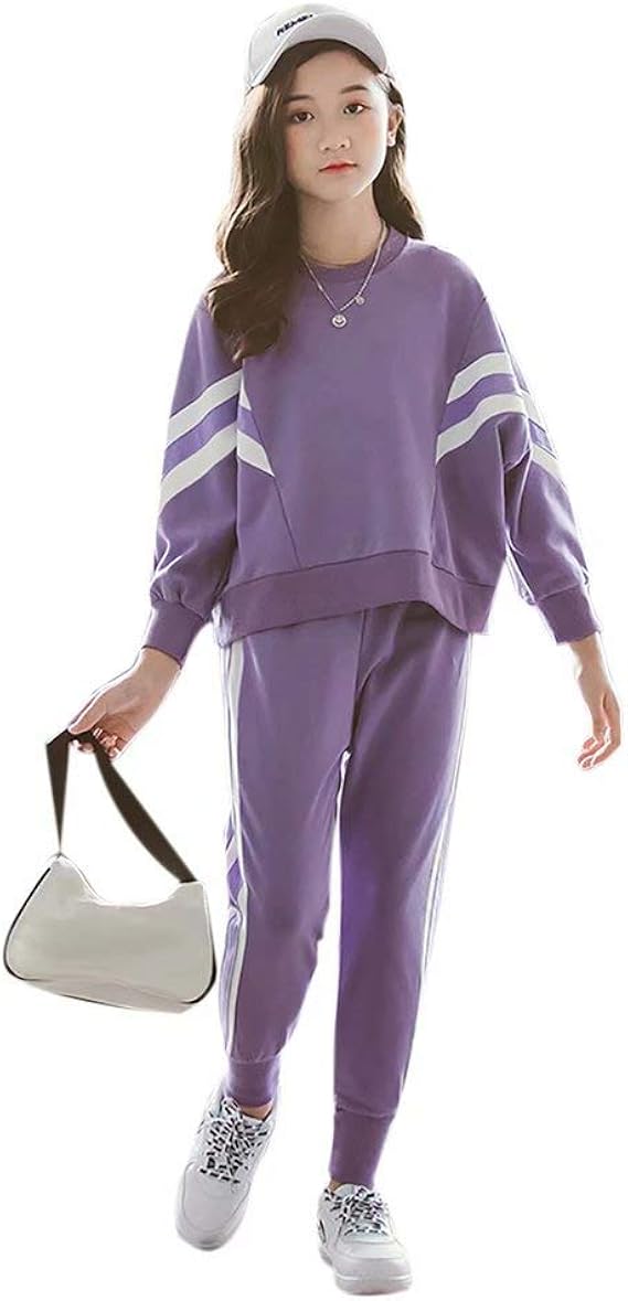 Amazon Burning Go キッズ ジャージ 女の子 スウェット 上下セット 子供服 パーカー トレーナー 長袖 ロングパンツ ゆったり 運動着 スポーツウェア ジュニア おしゃれ 春秋 通園 通学 普段着 ジャージ 通販