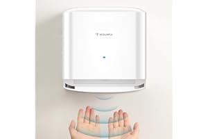 modunful Compact Hand Dryers for Home Bathrooms Automatic Hand Dryer - 110V 1200W (2 Pin Plug - 32 inch Cord) High Speed Household, Wall-Mounted ABS Cover