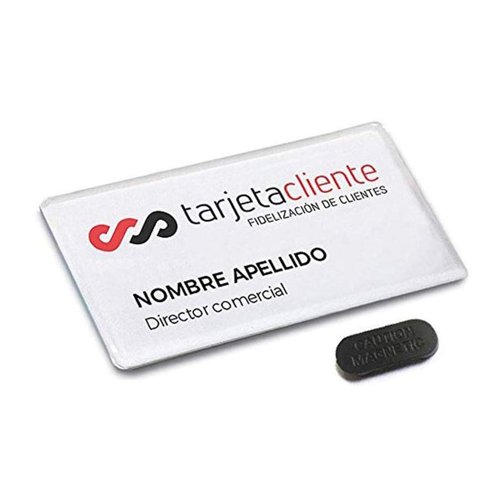 FUN FAN LINE - Set of 10 Customizable Magnetic Name Badge (38x76mm)