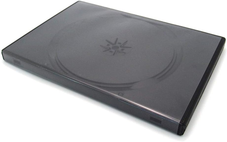 25 Pack Maxtek Standard 14mm Black Quad 4 Disc DVD Cases with Double Sided Flip Tray and Outter Clear Sleeve: Home Audio & Theater