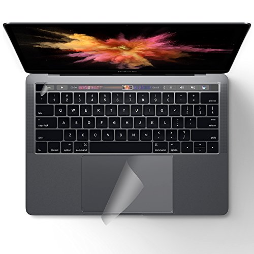 Se7enline Macbook Pro Track Pad & Touch Bar Protector Cover Accessories Smooth Surface Matte Film Skin for 2016/2017 New Laptop Macbook Pro 15 inch Model A1707,Clear/Transparent